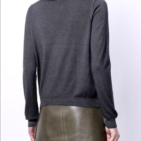 Prada Grey Ruffle Neck Cardigan - Picture 3 of 16